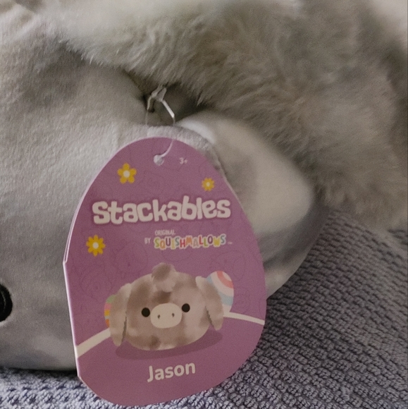 10" Easter 2023 Squishmallows Stackable Jason The Grey Donkey - Picture 2 of 2